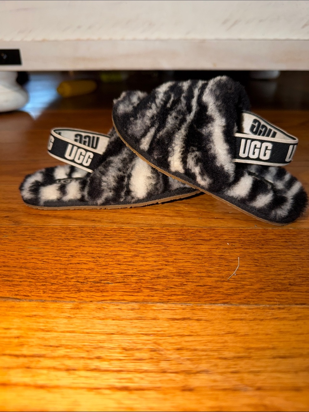UGG Kids Zebra slippers - Black & White